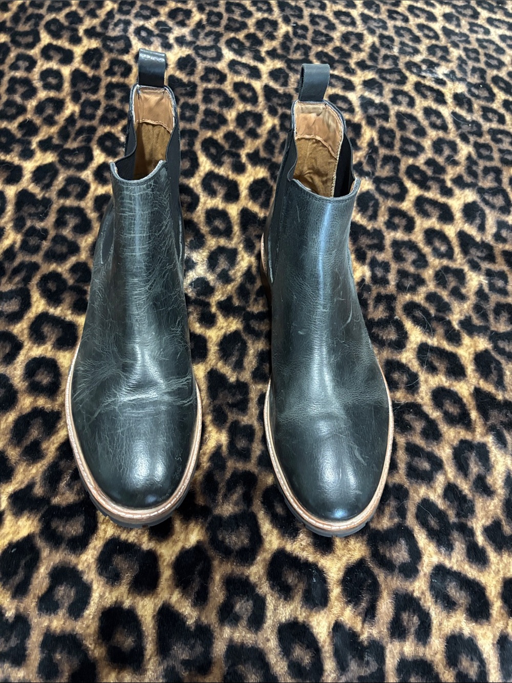 Men's Black Leather Chelsea Boots by reserved footwear New York size 11